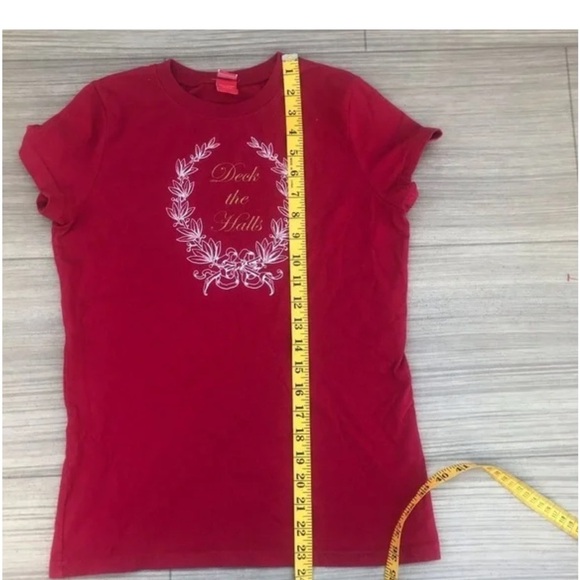 Deck the Halls Red Fitted T-Shirt - Picture 6 of 6